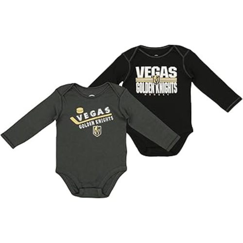 Outerstuff NHL Teams Newborn Baby and Infant Long Sleeve Bodysuit 2-Pack (0m - 18m)