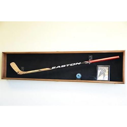 Hockey Stick Puck Display Case Rack Holder Full Size Wall Mounted