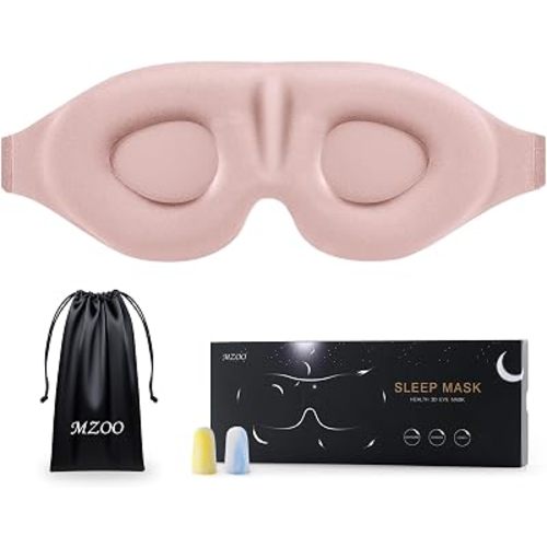 MZOO Luxury Sleep Mask for Women Men Patented Light Blocking Design