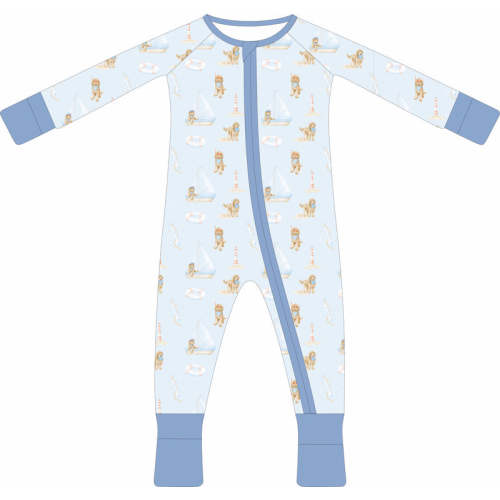 Coastal Doodles Zip pajamas