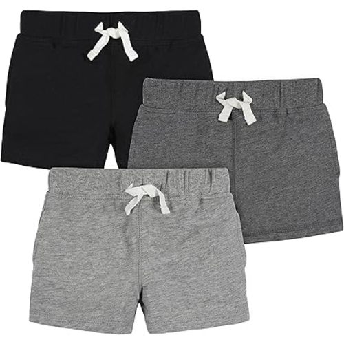 Gerber Baby Boys' Toddler 3-Pack Pull-On Knit Shorts
