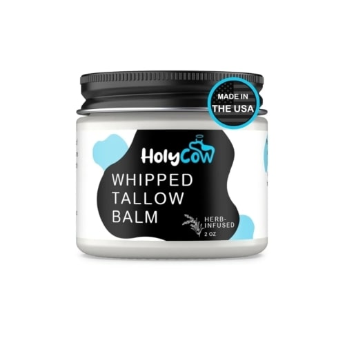 Beef Tallow For Skin - Whipped Tallow Balm with Organic Jojoba Oil (Unscented/Herb-Infused), Grass Fed Beef Tallow Face Moisturizer for Eczema, Baby, Lip Balm - Lotion For Extremely Dry Skin