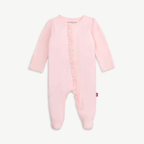 pink dogwood modal magnetic parent favorite footie with ruffles – Magnetic Me