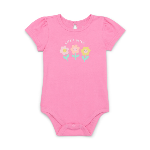 Garanimals Baby Girls Graphic Bodysuit with Puff Cap Sleeves 0-3 Months