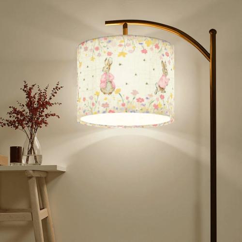Peter Rabbit Nursery Decor Pink Lamp Baby Shower Gift New Mom Present Wild Flower Light Bunny Lighting Neutral Room Child Storytime Reading