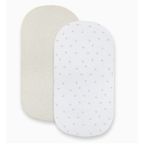 Golden Bee Organic Cotton BEESNUG® Fitted Bassinet Sheet 2 Pack