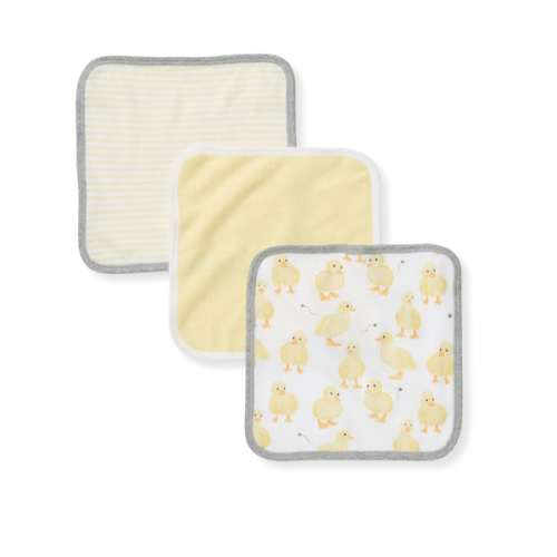 Little Ducks Organic Cotton Washcloths 3 Pack