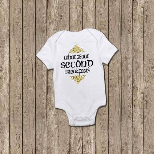 LOTR Bodysuit , Second Breakfast Bodysuit, Rings Baby Gift, Baby Shower Gift, Coming Home Outfit, Pregnancy Announcement, Reveal