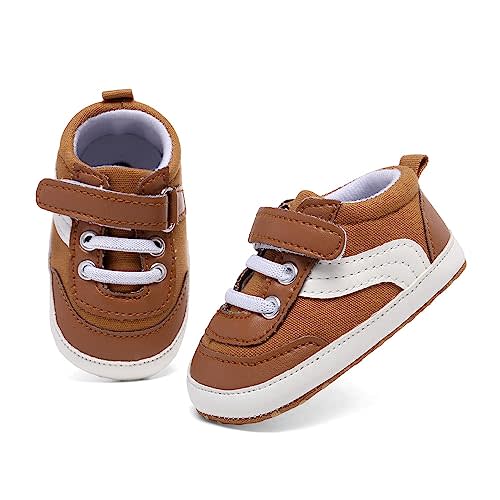 12-18 Month Clowora Unsex Baby Boys Girls Canvas First Walkers Shoes,Newborn Infant Non Slip Soft Sole Crib Casual Sneaker