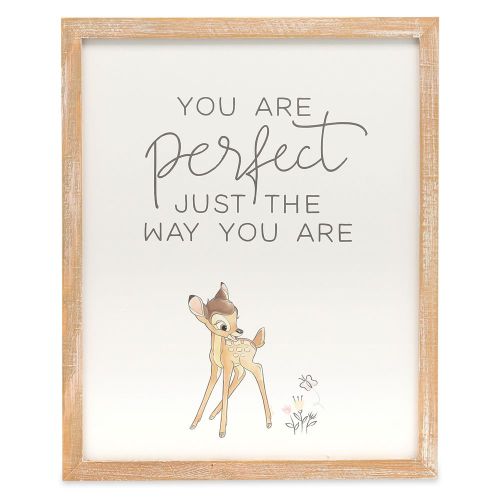 Bambi Framed Wood Wall Décor – ''You Are Perfect'' | Disney Store