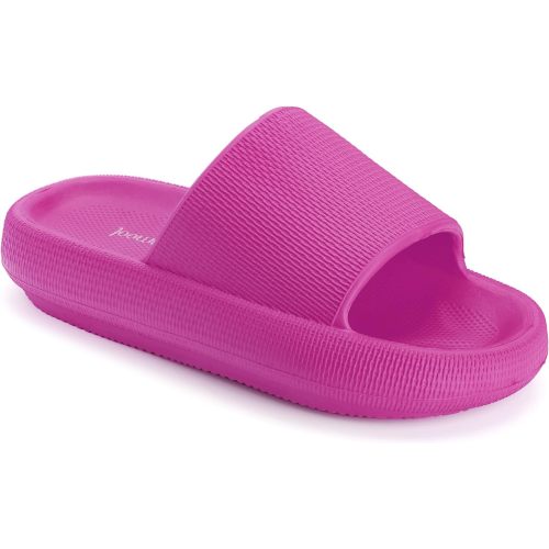 Joomra Pillow Slippers for Women and Men Non Slip Quick Drying Shower Slides Bathroom Sandals | Ultra Cushion | Thick Sole