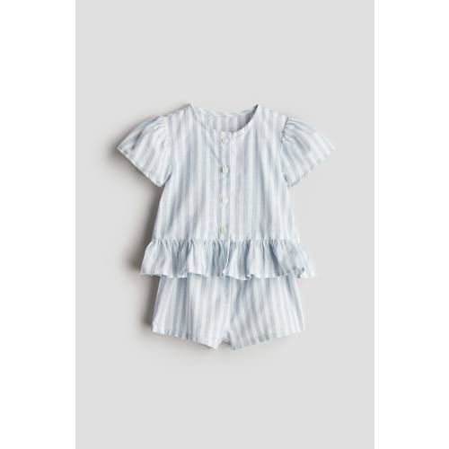 2-PIECE BLOUSE AND SHORTS SET