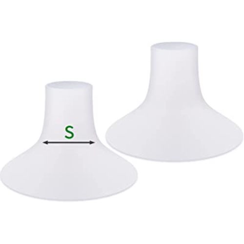 Mompmuri Breast Pump Cushion – S | Breast Pump Accessory, Sizing Insert for Flange Shields | Elastic Nipple Flange Inserts | Silicone Lacteck Flange | Compatible with Flange Sizes 21-23mm (2 pc)