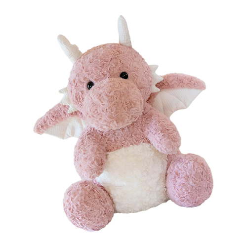MERIGLARE Dragon Stuffed Animal Plush Toy, Dragon Plush Toys with Wing, Soft Cartoon Flying Dragon Pillow Doll Gifts for Baby Pink