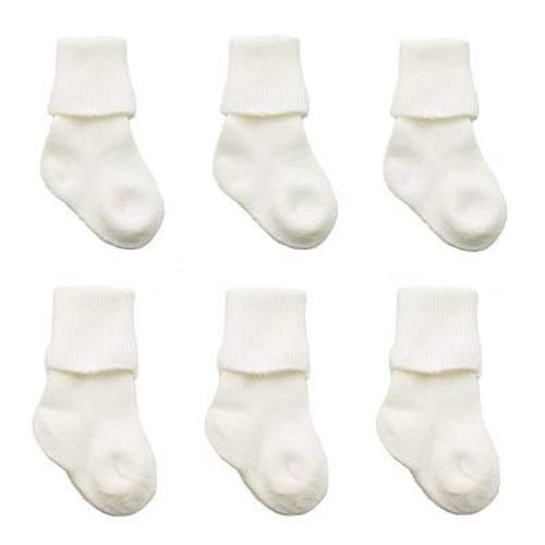 Infant Soft Combed Cotton Socks, Perfect 6 Pair Pack Booties