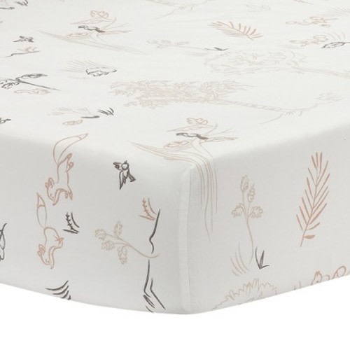 Lambs & Ivy Treetop Fox Woodland Breathable Cotton Fitted Crib/Toddler Sheet