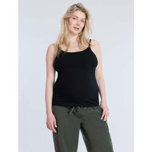 Clip-Down Nursing Cami - Black