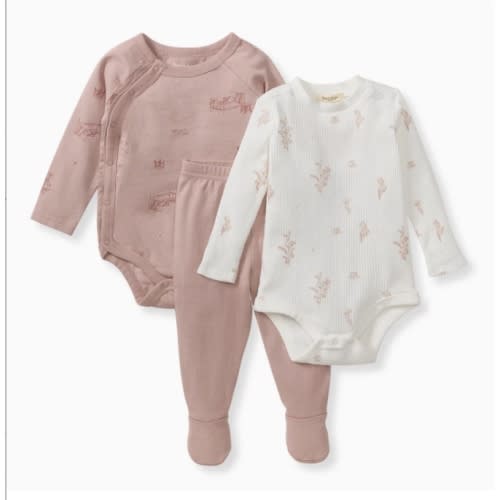 Wildflower 3 Piece Bodysuit & Pant Set – Burt's Bees Baby