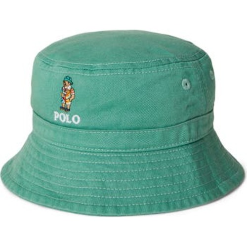 Polo Bear Embroidered Twill Bucket Hat, 12-24 M