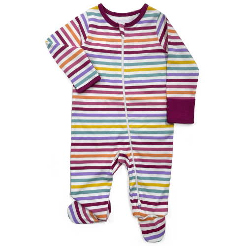 Wonder Nation Baby Gender Neutral Zip Front Footed Sleep N Play Pajamas, 2-Pack, Sizes Preemie-6/9 Months