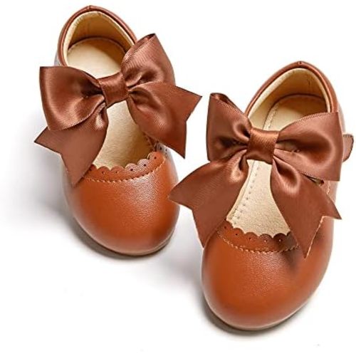 Kiderence Toddler Girls Dress Shoes Little Kids Mary Janes Ballet Flats Toddler