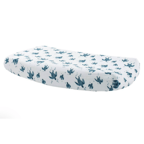 Sea Turtles Oh So Soft Muslin Changing Pad Cover | Bebe au Lait