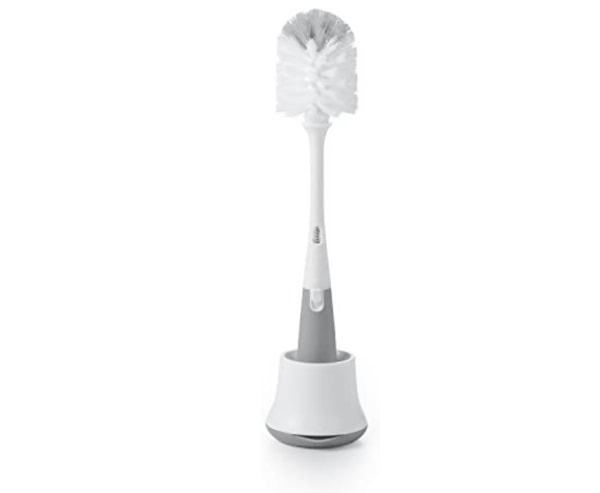 OXO Tot Bottle Brush with Nipple Cleaner and Stand - Gray