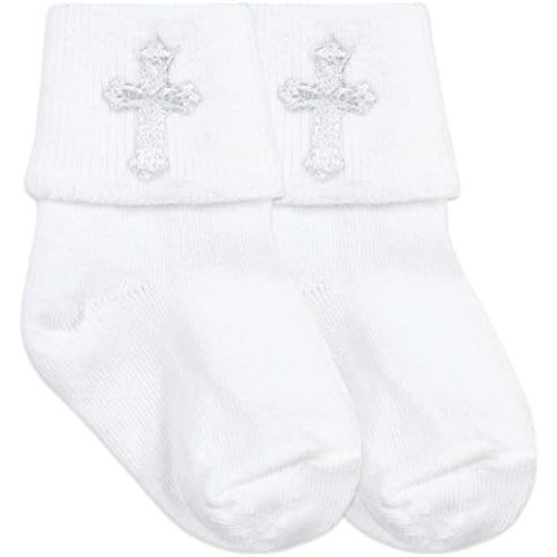Jefferies Socks Baby Boys Girls Cross First Christening Holy Communion Turn Cuff Socks 1 Pack