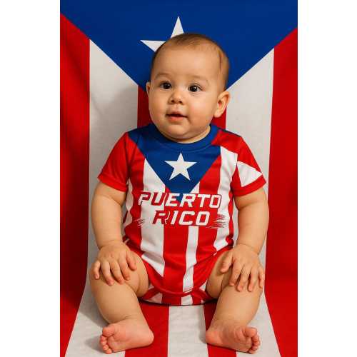 Puerto Rico Custom Baby Jumpsuit - Pañalero de Bebé Puerto Rico