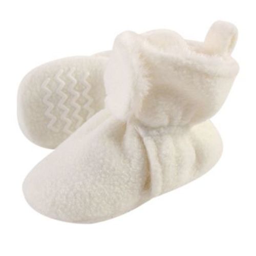Hudson Baby Baby And Toddler Cozy Fleece And Faux Shearling Booties, Cream, 0-6 Months