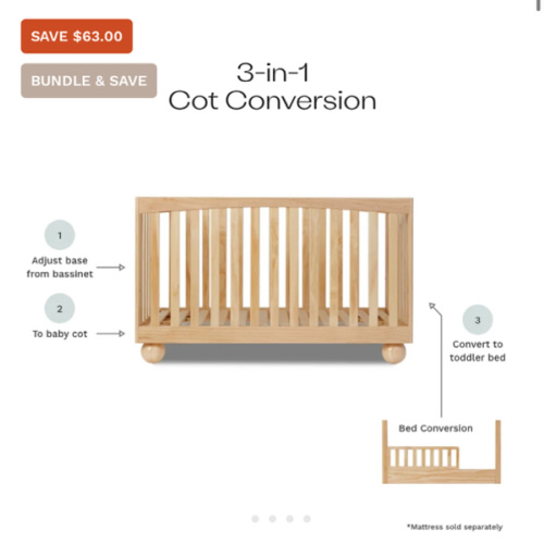 Blake Natural 3-in-1 Conversion Crib Bundle