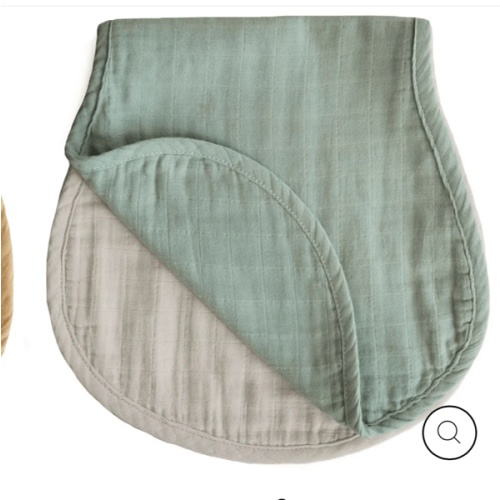 Mushie Muslin Burp Cloths – The Natural Baby Company - COLOR: Roman Green Fog