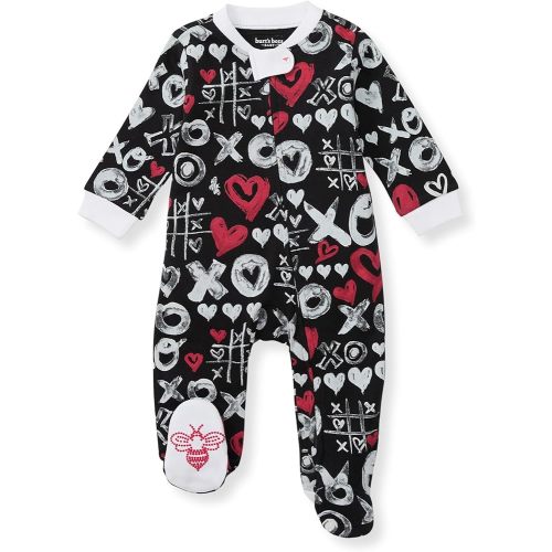 Burt's Bees Baby Boys' Sleep & Play PJs, 100% Organic Cotton One-Piece Zip Front Jumpsuit, Baby Boys Footie Pajamas & PJs