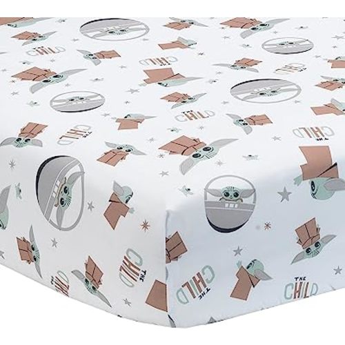 Lambs & Ivy Star Wars Mandalorian The Child/Baby Yoda/Grogu Fitted Crib Sheet