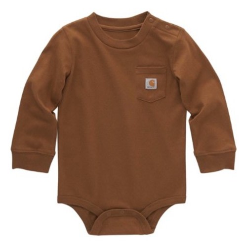 Baby Carhartt Pocket Long Sleeve Onesie | SCHEELS.com