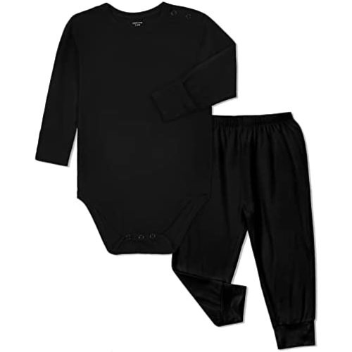 0-3 M Aablexema Baby Bodysuit and Pant Set Rayon - Unisex Infant Long Sleeve Bodysuit & Pant Clothes Set