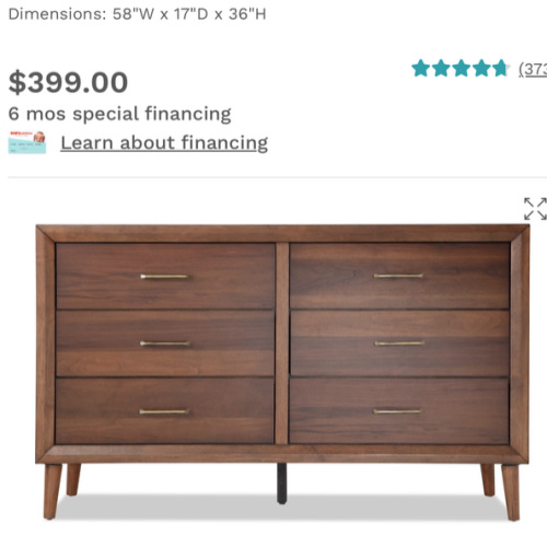 Bettie Brown 6 Drawer Dresser | Bob's Discount Furniture & Mattress Store