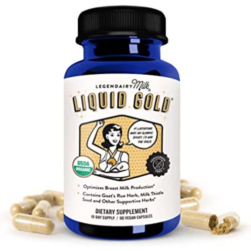 Legendairy Milk Liquid Gold Lactation Supplement, Organic Goat's Rue Lactation Support with Milk Thistle, Shatavari, Fennel, Alfalfa and Anise, Breastfeeding Supplements, 60 Vegan Capsules