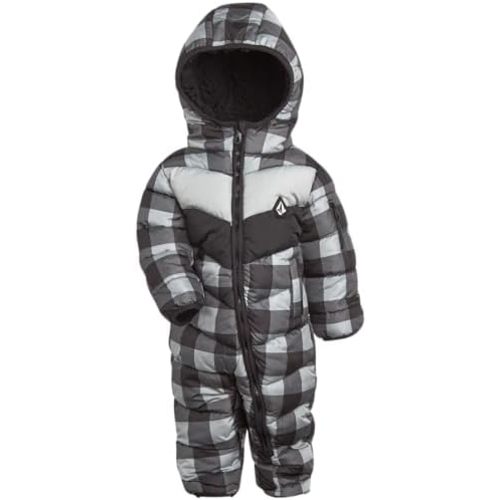 Volcom Baby Boys' Snowsuit - Cozy Fleece Lined Hooded Winter Snow Pram Bunting Suit for Newborns and Infants (Sizes: 3M-24M)