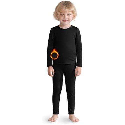 VZV 2T-6Y Toddler Thermal Set Thermal Underwear for Kids Fleece Base Layer