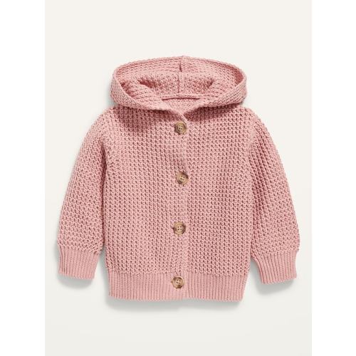 Hooded Button-Front Knit Cardigan for Baby
