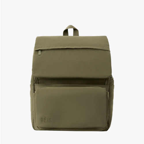 BÉIS 'The Ultimate Diaper Backpack' in Olive - Green Backpack Diaper Bag