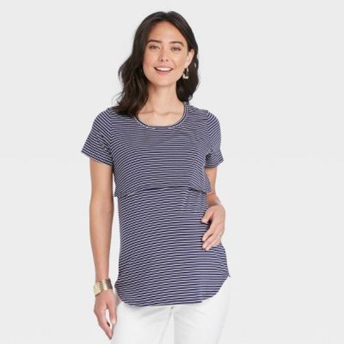 Short Sleeve Nursing Maternity T-shirt - Isabel Maternity By Ingrid & Isabel™ Olive Green Xl