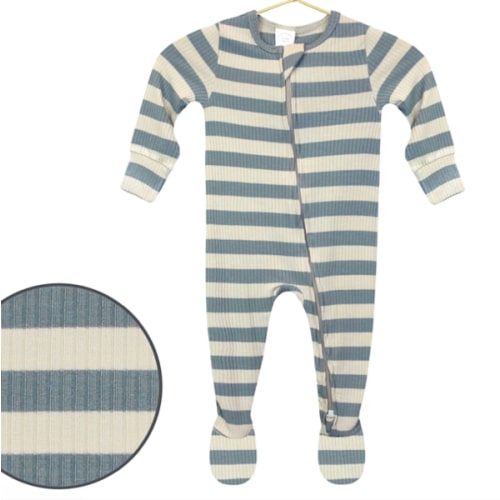 Lincoln Ribbed Zipper Footies