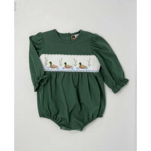 Mallard Duck Smocked Girls Bubble