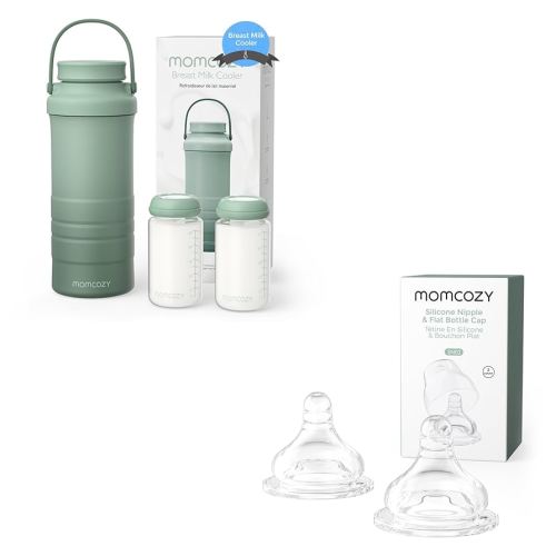 Momcozy 22oz Portable Breast Milk Cooler & Momcozy Soft Baby Nipple