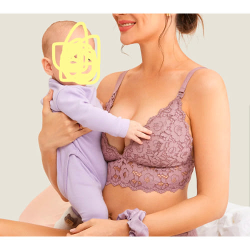 Lace Plunge Nursing Bralette