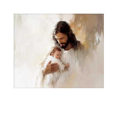 Heaven's Embrace, LDS Art, Jesus Christ with Children Artwork, Christian Wall Art, Framed LDS Art, Modern Christian Art, Jesus With Baby