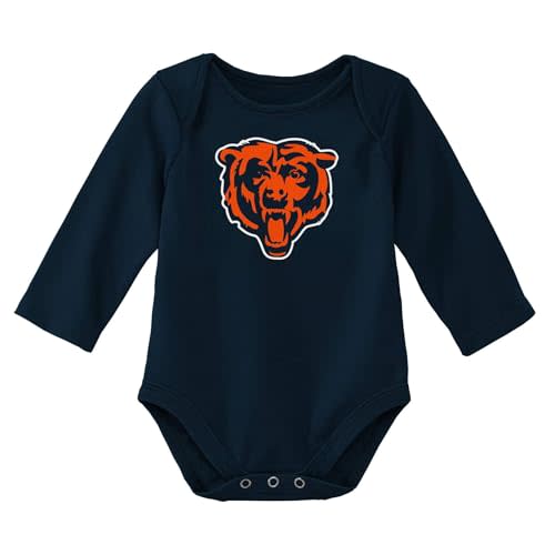 Outerstuff NFL Newborn & Infants 0-24 Months Official Primary Logo Long Sleeve Creeper Bodysuit Romper