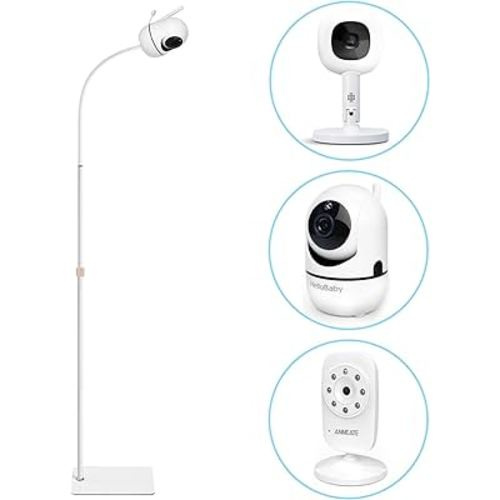 Adjustable Height Baby Monitor Floor Stand Holder for Hellobaby HB6550 HB65/HB66/HB248 Baby Monitor and Also Compatible with The Nanit Pro Smart Baby Monitor & Flex Stand